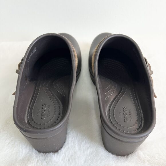 Crocs Sarah Clogs Mules Dual Comfort Espresso Brown Women’s 7 - Picture 5 of 11